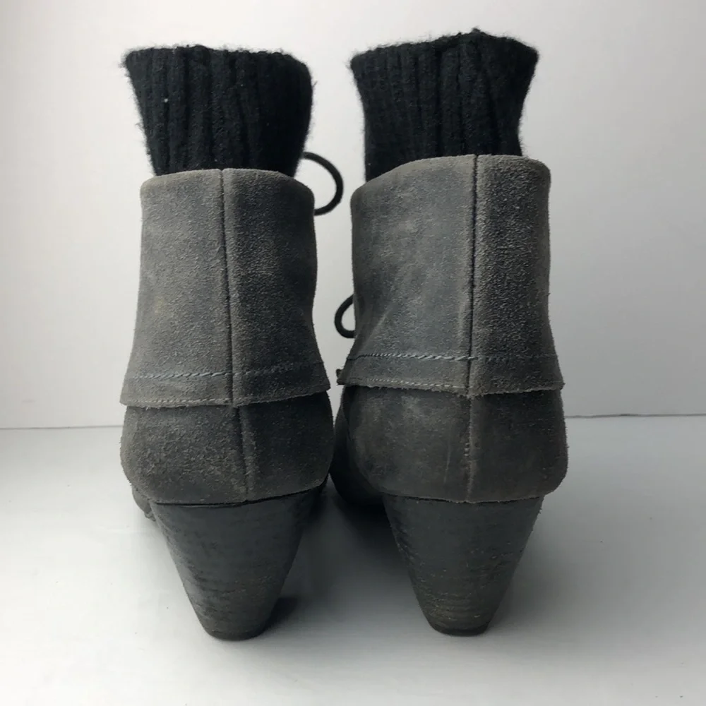 Dr Scholls Ali Elephant Grey Lace Up Ankle Boots
